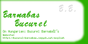 barnabas bucurel business card